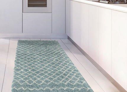 Moroccan Duck Egg Blue Shaggy Rug | 950