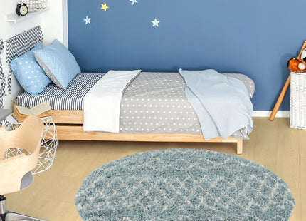 Moroccan Duck Egg Blue Shaggy Rug | 950