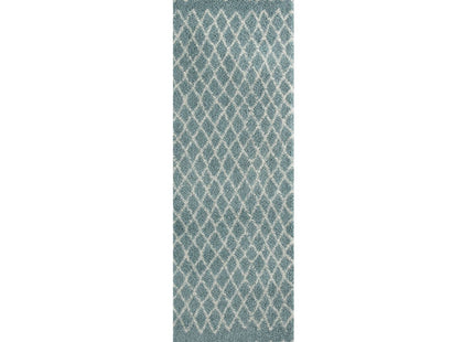 Moroccan Duck Egg Blue Shaggy Rug | 950
