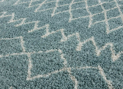 Moroccan Duck Egg Blue Shaggy Rug | 950