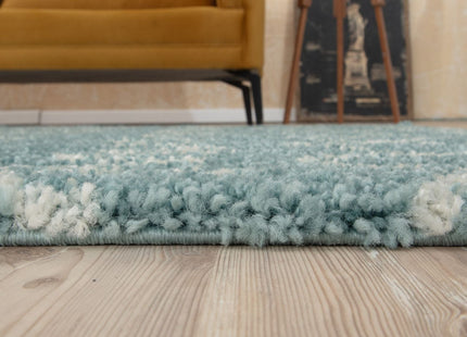 Moroccan Duck Egg Blue Shaggy Rug | 950