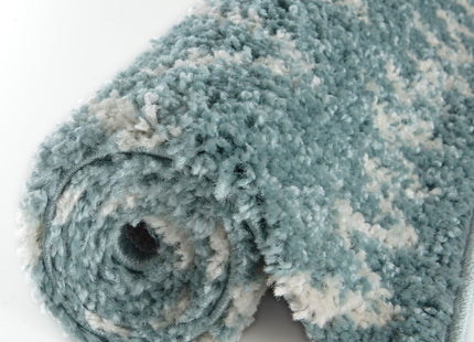 Moroccan Duck Egg Blue Shaggy Rug | 950
