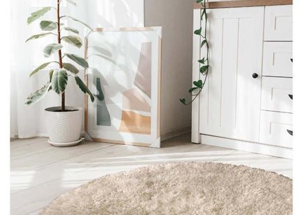 Soft Washable Beige Shaggy Rug | SA-02