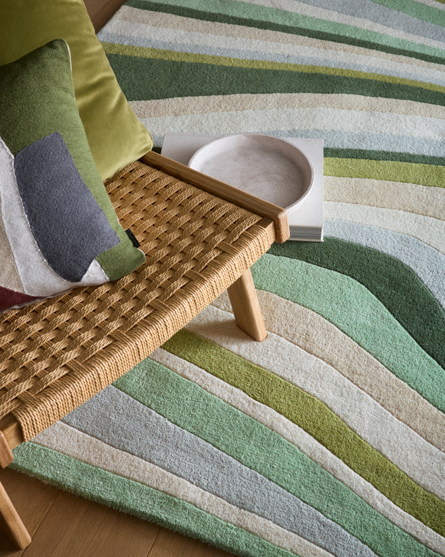 Acasta Green Wool Rug