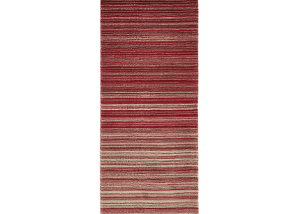 Fine Stripes Red Wool Rug