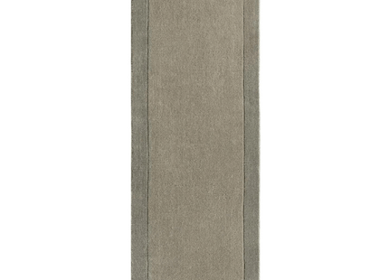 Bordered Taupe Wool Rug