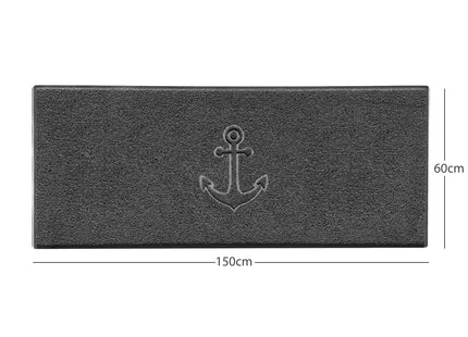 "Anchors Away" Grey Spaghetti Door Mat