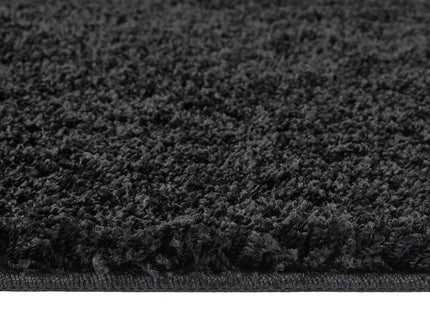 Washable Black Shaggy Rug