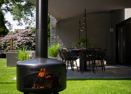 BonFeu BonGiro Garden Fireplace with BBQ Grill