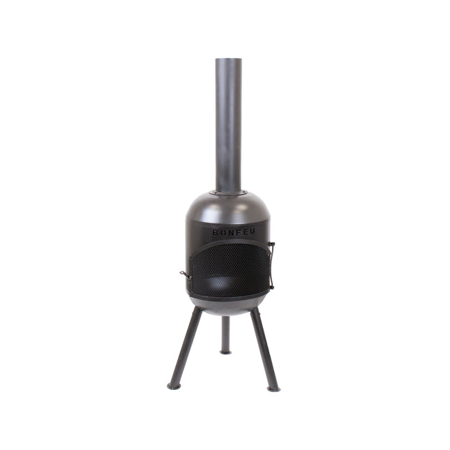 BonFeu BonSolo Garden Fireplace with Rotating Grill