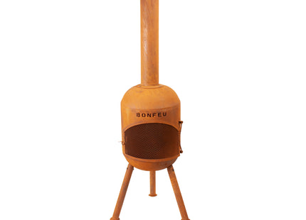 BonFeu BonSolo Garden Fireplace with Rotating Grill