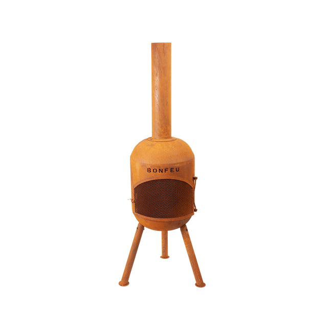 BonFeu BonSolo Garden Fireplace with Rotating Grill