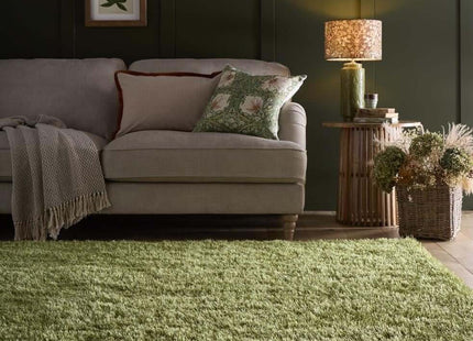 Chicago Olive Green Shaggy Rug