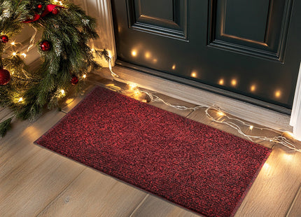 Indoor Spaghetti Door Mat - Red & Black