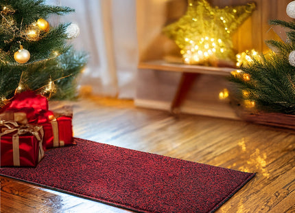 Indoor Spaghetti Door Mat - Red & Black