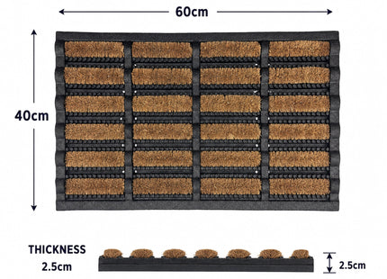 Rubber and Coir Scraper Door Mat