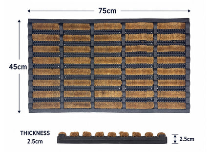 Rubber and Coir Scraper Door Mat