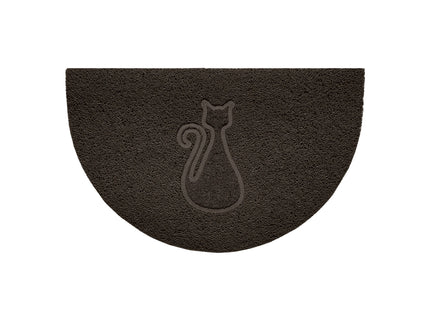 Cat Embossed Halfmoon Indoor/Sheltered Outdoor Spaghetti Doormat