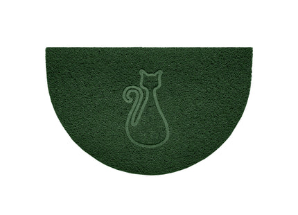 Cat Embossed Halfmoon Indoor/Sheltered Outdoor Spaghetti Doormat