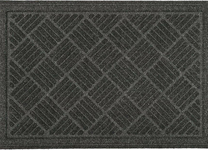 Eco Friendly Chequered Door Mat - Grey