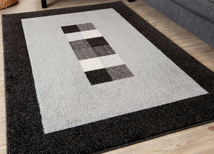 Ephesus Grey Black Rug | 7439GB