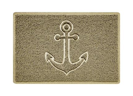 "Anchors Away" Grey Spaghetti Door Mat