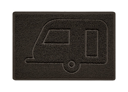 Embossed Spaghetti Outdoor Doormat - Brown