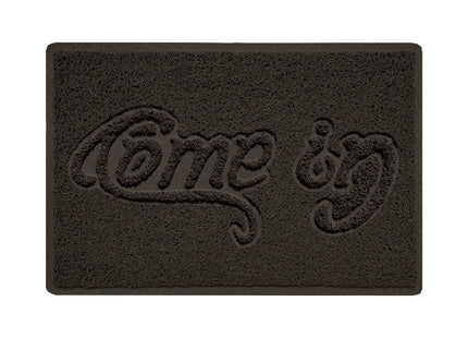 Embossed Spaghetti Outdoor Doormat - Brown