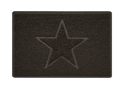 Embossed Spaghetti Outdoor Doormat - Brown