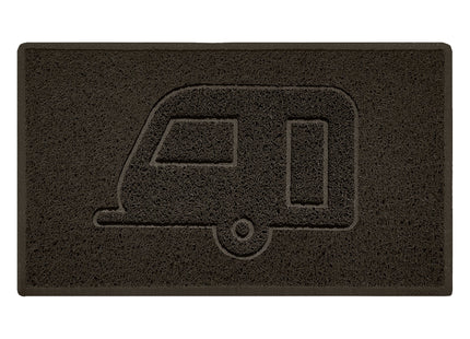 Embossed Spaghetti Outdoor Doormat - Brown