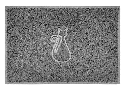 "Cat" Embossed Loofah Textured Spaghetti Door Mat