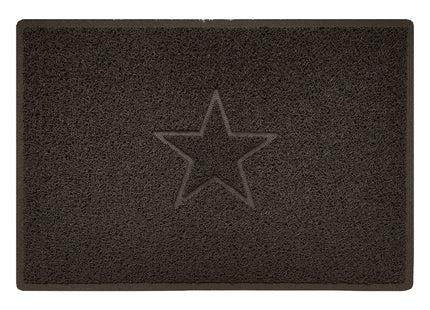 Embossed Spaghetti Outdoor Doormat - Brown