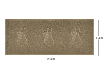 "Cat" Embossed Loofah Textured Spaghetti Door Mat