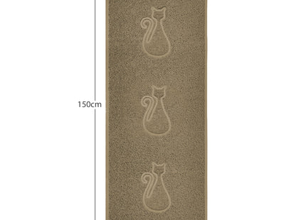 "Cat" Embossed Loofah Textured Spaghetti Door Mat