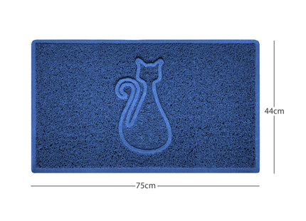 "Cat" Embossed Loofah Textured Spaghetti Door Mat
