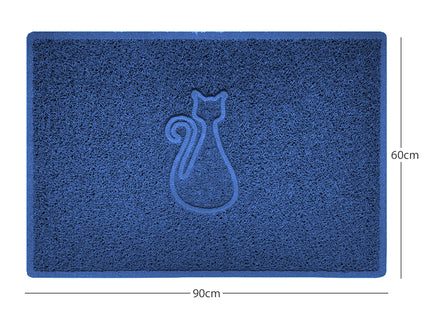 "Cat" Embossed Loofah Textured Spaghetti Door Mat
