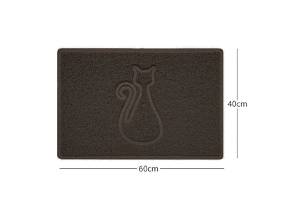"Cat" Embossed Loofah Textured Spaghetti Door Mat