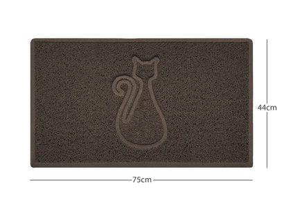 "Cat" Embossed Loofah Textured Spaghetti Door Mat