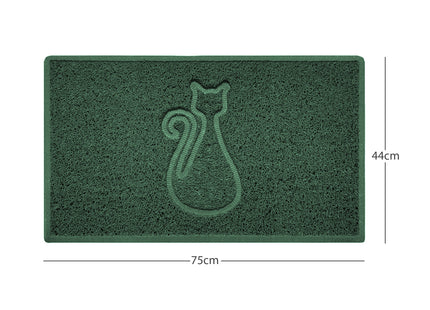 "Cat" Embossed Loofah Textured Spaghetti Door Mat