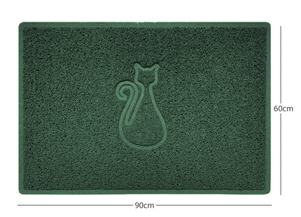 "Cat" Embossed Loofah Textured Spaghetti Door Mat