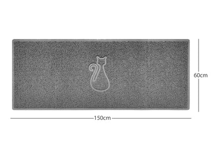"Cat" Embossed Loofah Textured Spaghetti Door Mat