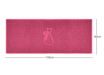 "Cat" Embossed Loofah Textured Spaghetti Door Mat