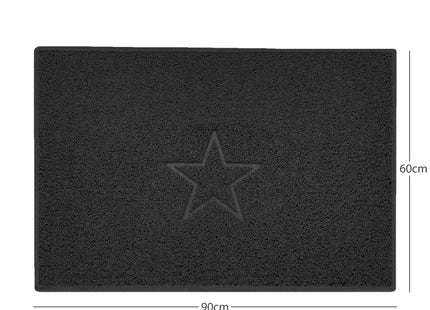 "Star" Embossed Loofah Textured Spaghetti Doormat