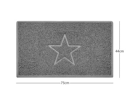 "Star" Embossed Loofah Textured Spaghetti Doormat