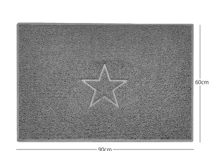 "Star" Embossed Loofah Textured Spaghetti Doormat