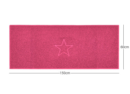 "Star" Embossed Loofah Textured Spaghetti Doormat