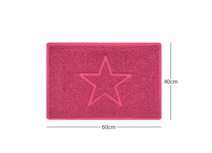 "Star" Embossed Loofah Textured Spaghetti Doormat