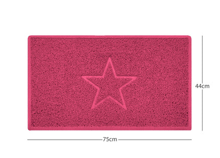 "Star" Embossed Loofah Textured Spaghetti Doormat