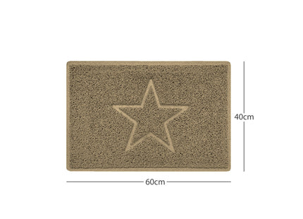"Star" Embossed Loofah Textured Spaghetti Doormat