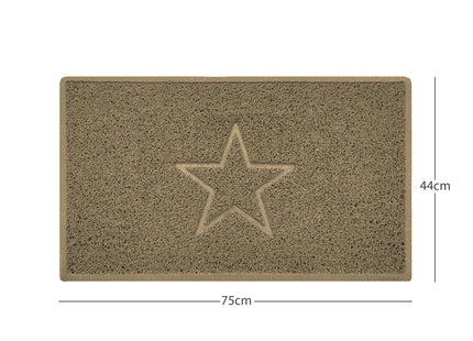 "Star" Embossed Loofah Textured Spaghetti Doormat